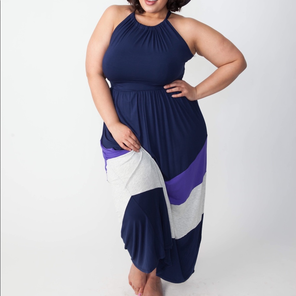 Plus Size Halter Navy Sundress!
